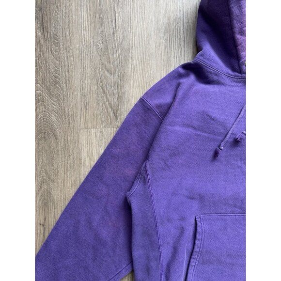 Rare Vintage Y2K Champion Reverse Weave Purple Hoodie Streetwear Sports Faded - Picture 4 of 14